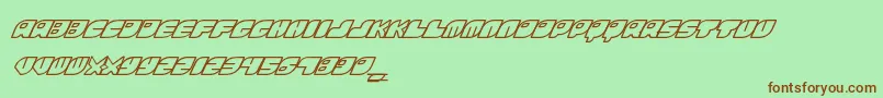 FontsBombRinosaur Font – Brown Fonts on Green Background