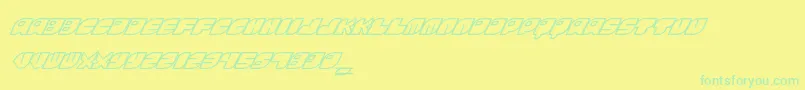 FontsBombRinosaur Font – Green Fonts on Yellow Background