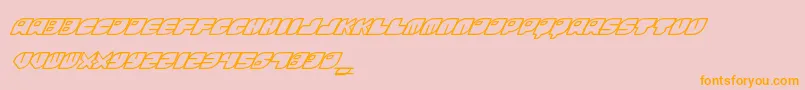 FontsBombRinosaur-Schriftart – Orangefarbene Schriften auf rosa Hintergrund