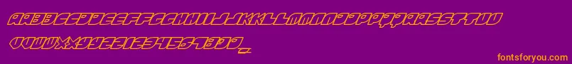 FontsBombRinosaur Font – Orange Fonts on Purple Background