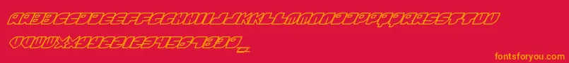 FontsBombRinosaur Font – Orange Fonts on Red Background