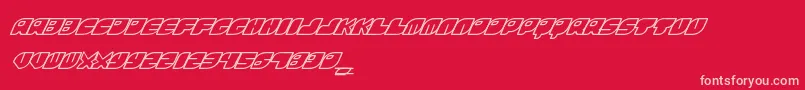 FontsBombRinosaur Font – Pink Fonts on Red Background