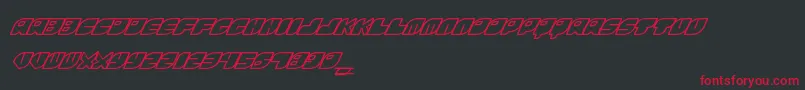 フォントFontsBombRinosaur – 黒い背景に赤い文字