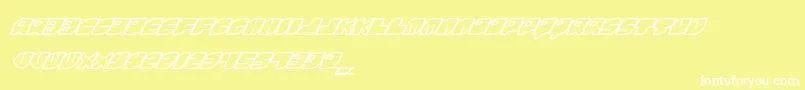 FontsBombRinosaur Font – White Fonts on Yellow Background