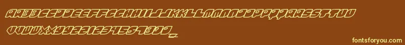 FontsBombRinosaur Font – Yellow Fonts on Brown Background