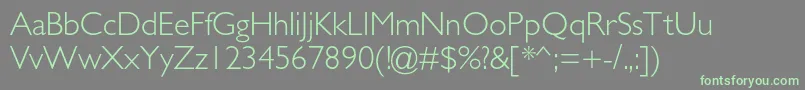 Galslightc Font – Green Fonts on Gray Background
