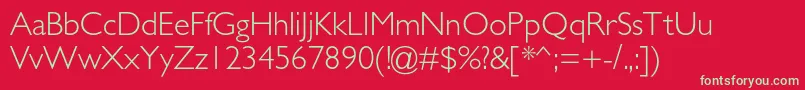 Galslightc Font – Green Fonts on Red Background