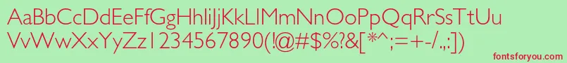 Galslightc Font – Red Fonts on Green Background