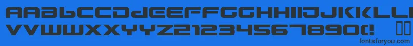 Gunship2 Font – Black Fonts on Blue Background