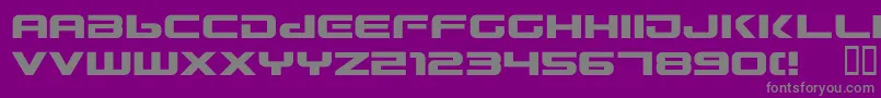 Gunship2 Font – Gray Fonts on Purple Background