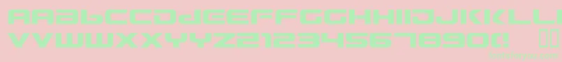 Gunship2 Font – Green Fonts on Pink Background