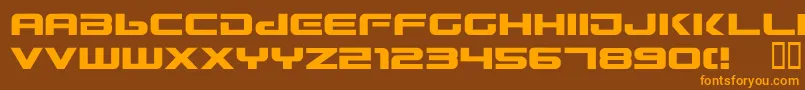Gunship2 Font – Orange Fonts on Brown Background
