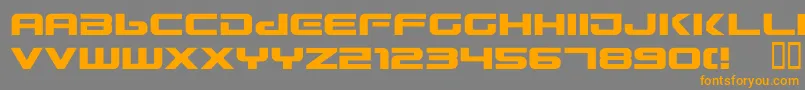 Gunship2 Font – Orange Fonts on Gray Background