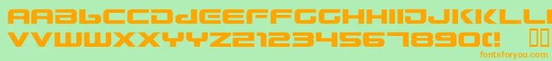 Gunship2 Font – Orange Fonts on Green Background