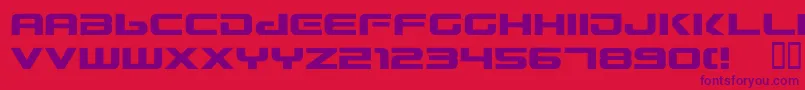 Gunship2 Font – Purple Fonts on Red Background