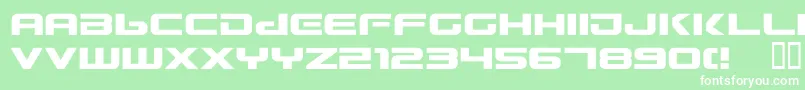 Gunship2 Font – White Fonts on Green Background
