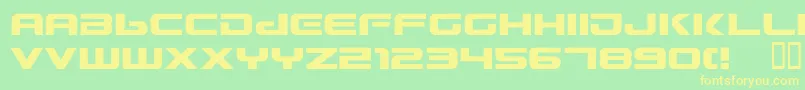 Gunship2 Font – Yellow Fonts on Green Background