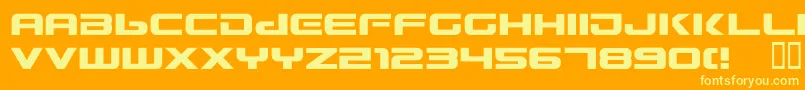Gunship2 Font – Yellow Fonts on Orange Background