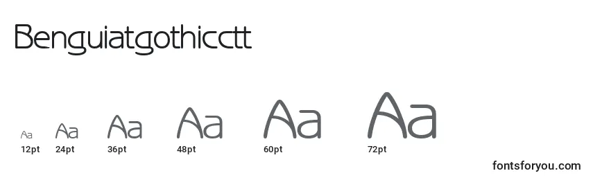 Размеры шрифта Benguiatgothicctt