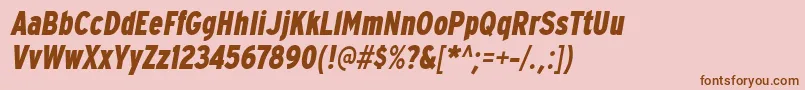 Шрифт ExpresswaycdxbItalic – коричневые шрифты на розовом фоне