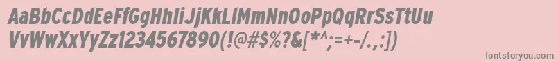 ExpresswaycdxbItalic Font – Gray Fonts on Pink Background