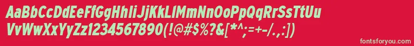 ExpresswaycdxbItalic Font – Green Fonts on Red Background