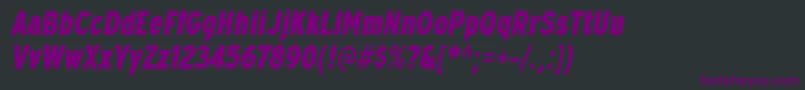 ExpresswaycdxbItalic-fontti – violetit fontit mustalla taustalla