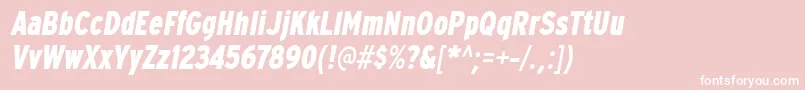 ExpresswaycdxbItalic Font – White Fonts on Pink Background