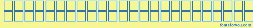 AlKharashiSalehMusmatMailNormal Font – Blue Fonts on Yellow Background