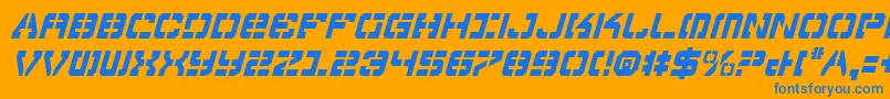 More about VyperCondensedItalic Font VyperCondensedItalic Font – Blue Fonts on Orange Background