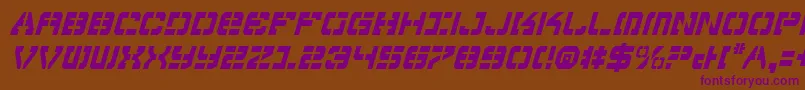 VyperCondensedItalic Font – Purple Fonts on Brown Background