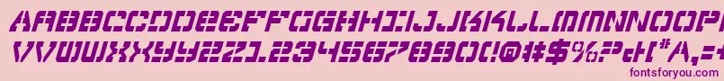 VyperCondensedItalic Font – Purple Fonts on Pink Background