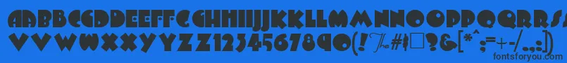 Arbuckle Font – Black Fonts on Blue Background