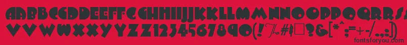 Arbuckle Font – Black Fonts on Red Background