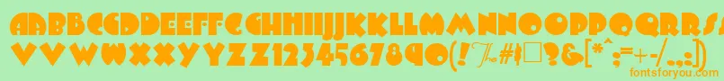 Шрифт Arbuckle – оранжевые шрифты на зелёном фоне