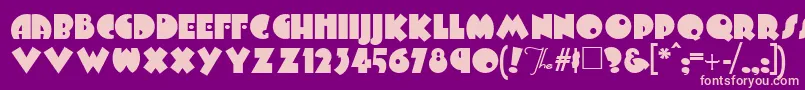 Arbuckle Font – Pink Fonts on Purple Background