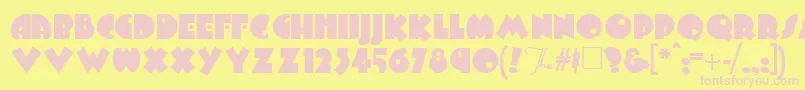 Arbuckle Font – Pink Fonts on Yellow Background