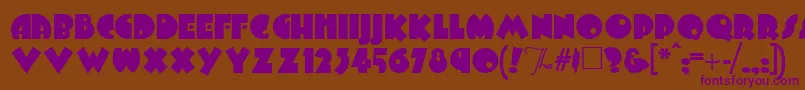 Arbuckle Font – Purple Fonts on Brown Background