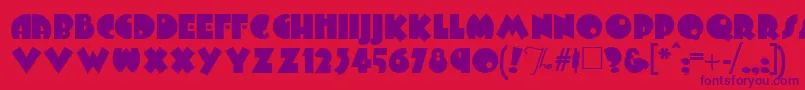 Arbuckle Font – Purple Fonts on Red Background