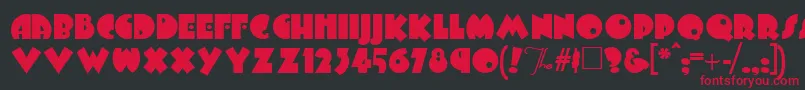 Arbuckle Font – Red Fonts on Black Background