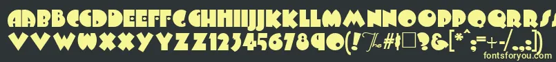 Arbuckle Font – Yellow Fonts on Black Background