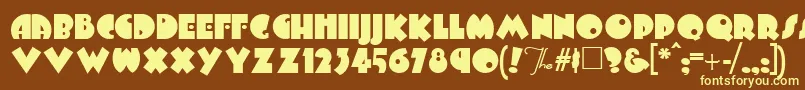 Arbuckle Font – Yellow Fonts on Brown Background