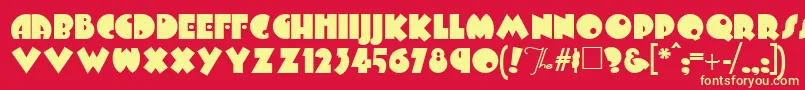 Arbuckle Font – Yellow Fonts on Red Background