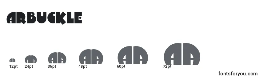 Размеры шрифта Arbuckle