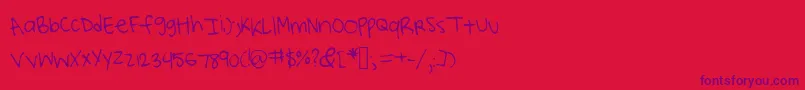fuente Lucysscribblings – Fuentes Moradas Sobre Fondo Rojo