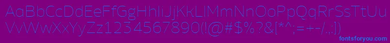 AminoAltThin Font – Blue Fonts on Purple Background