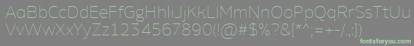 AminoAltThin Font – Green Fonts on Gray Background