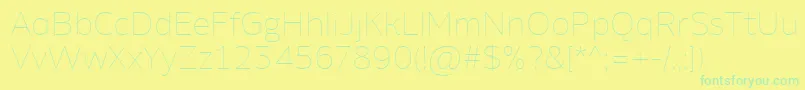 AminoAltThin Font – Green Fonts on Yellow Background