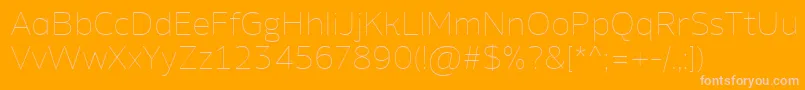 AminoAltThin Font – Pink Fonts on Orange Background