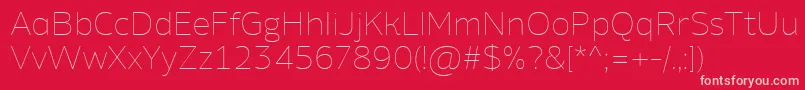 AminoAltThin Font – Pink Fonts on Red Background